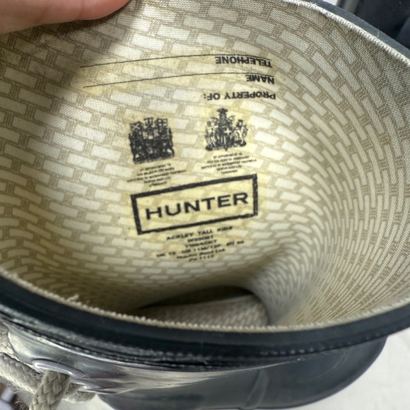 Hunter Kids Youth Tall Ackley Rain Boots Size 11M 12F - Picture 7 of 15